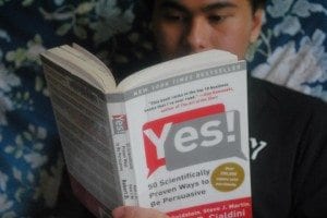 Kevin reading Yes!